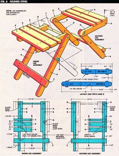 the plans for a picnic table