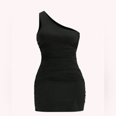 Nwt Shein Curve Black Women's Solid Color One Shoulder Sleeveless Dress Size 18-20 * Bodycon * One Shoulder * Slim Fit * High Stretch * Sexy, Casual * Plain * Asymmetrical Fitted Black Sleeveless One-shoulder Dress, Fitted Black One-shoulder Sleeveless Dress, Black Fitted One-shoulder Sleeveless Dress, Chic Black One-shoulder Sleeveless Dress, Black Ruched Sleeveless Dress For Date Night, Light Blue Summer Dress, Brown Maxi Dresses, Satin Bodycon Dress, Blue Summer Dresses