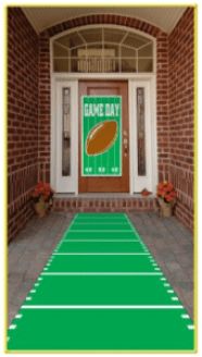 an image of a football game day door mat