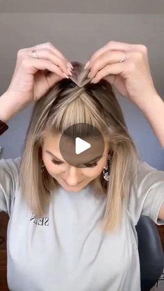 Hair Tutorial For Short Hair, Short Hair Top Knot, Half Up Half Down Short Hair, Hair Extensions For Short Hair, Curly Hair Tutorial, Natural Hair Tutorials, Up Dos For Medium Hair, Hairstyles For Medium Length Hair Easy, Hair Hoco