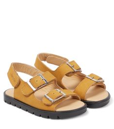 Your little one will be comfy all-day long in Liewood's Dennis sandals. They're made from sanded yellow leather for a soft yet durable finish, while VelcroÂ® straps encourage independent dressing. | Liewood Dennis leather sandals Yellow Leather Footbed Sandals For Summer, Yellow Sandals For Summer, Yellow Leather Sole Sandals For Summer, Yellow Leather Closed Toe Sandals, Adjustable Yellow Sandals With Removable Insole, Yellow Leather Sandals With Leather Footbed, Yellow Closed-toe Sandals With Rubber Sole, Adjustable Yellow Sandals With Buckle Closure, Yellow Closed Toe Sandals With Leather Sole