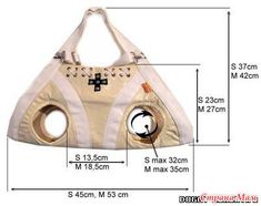 an image of a purse with measurements