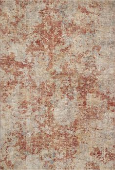 an old, faded rug with red and white colors on it's edges is shown