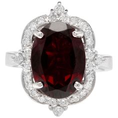 7.55 Carats Impressive Natural Red Garnet and Natural Diamond 14K White Gold Ring Total Natural Oval Red Garnet Weight is: Approx. 7.00 Carats Garnet Measures: Approx. 14.00 x 10.00mm Natural Round Diamonds Weight: Approx. 0.55 Carats (color G-H / Clarity SI1-SI2) Ring size: 7 (we offer free re-sizing upon request) Ring total weight: Approx. 5.6 grams SKU #601 Red Diamond Ring, Garnet And Diamond Ring, Etsy Gold Ring, Garnet Jewelry, Red Diamond, White Gold Jewelry, 14k White Gold Ring, White Gold Ring, Garnet Rings