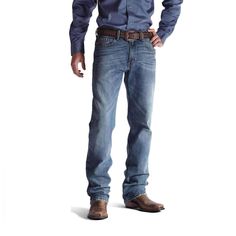 PRICES MAY VARY. Relaxed-fit bootcut jean in ring-spun cotton denim featuring heavy-duty zippers and hardware Comfort inseams Loop Lock and anchored belt loop I-pocket and extra-deep front pockets Boy Boots, Jeans West, Hard Working Man, Western Jeans, Denim Clothing, Cowboy Style, Cow Boy, Jeans Size Chart, Relaxed Fit Jeans