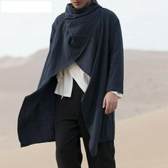 eBay Men Open Front Drape Cape Coat Cotton Linen Cloak Jackets Shawl Cardigan Casual Please note: Your monitor color may vary from the actual product Please note this is in Asian sizing, smaller than western size e.g. UK, US, AU Please check the measurements carefully before making a purchase Please allow 2-4cm discrepancy due to different measurement method If you are not sure which size to buy, please provide height and weight, we will recommend a suitable size Size: S: chest: 108 cm/42.52 in, shoulder: 50.4 cm/19.84 in, length: 90 cm/35.43 in, sleeve: 58.5 cm/23.03 in M: chest: 113 cm/44.49 in, shoulder: 52 cm/20.47 in, length: 91 cm/35.83 in, sleeve: 59 cm/23.23 in L: chest: 118 cm/46.46, shoulder: 53.6 cm/21.1 in, length: 92 cm/36.22 in, sleeve: 59.5 cm/23.43 XL: chest: 123 cm/48.43 i Sleeve Scarf, Poncho Men, Long Cardigan Coat, Elegant Sweater, Retro Jacket, Mens Windbreaker, Islamic Clothing, Cape Coat, Mens Hooded