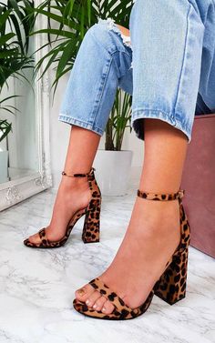 Leopard Print Peep Toe Buckle Strap High Heels Sandals on Luulla Square Sandals, Strap High Heels, Dance Heels, High Heels Sandals, Heels Sandals, Woman Fashion, Heeled Sandals, Womens High Heels, High Heel Sandals