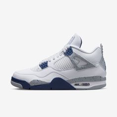 (Men's) Air Jordan 4 Retro 'Midnight Navy' (2022) DH6927-140 - SOLE SERIOUSS (1) Jordan 4 Retro Bred, Original Air Jordans, Jordan Model, Jordan 4 Retro, Air Jordan 4, Air Jordan 4 Retro, Air Jordan 3, University Blue, Nike Store