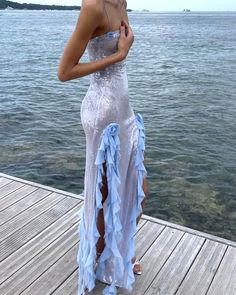 Awards Show Dress, Sweet 16 Birthday Dresses, Light Blue Sequin Dress, Cyan Dress, Ocean Costume, Short Dance Dresses, Blue Dress With Flowers, Get Dressed With Me, Womens Sequin Dresses