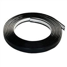 a black rubber strip with white trim