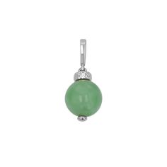 This perfect polished Jade Bauble charm is showcased in a diamond-cut 14K Gold setting. A precious symbol often associated with nobility and wealth making this a positive and beautiful forever piece. A stunning globe of color with meaning and charm. You will love all the ways it sits on your neck effortlessly. Perfect for a minimal solo statement or layered with other charms. 

Size: 28mm x 28mm
Bail: 6mm x 4mm
Center Jade: 10mm
Genuine Jade
14K Solid Gold
Lifetime Guarantee
Made in Los Angeles Elegant Sterling Silver Charms In White Gold, Green Briolette Diamond Jewelry, Anniversary Jewelry With Round Birthstone Beads, Elegant White Gold Sterling Silver Charms, Elegant Green Briolette Jewelry, Sterling Silver Pearl Pendant With Round Beads, Sterling Silver Jewelry With Pearl Pendant And Round Beads, Keepsake Diamond Pendant Jewelry, Diamond Pendant Jewelry For Keepsake