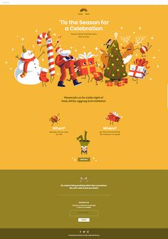 the website is designed to look like it has been decorated for christmas