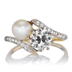 Wardrobe Wishlist, Saltwater Pearls, Vintage Pearl, Yellow Gold Setting, Edwardian Era, Pearl Set, European Cut Diamonds, Vintage Pearls, Gold Set