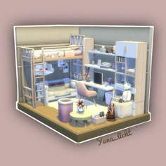 Sims 4 cute girl's room, without cc. My ID is Yuna_licht #ts4 #sims4 #Sims #sims4rooms sims 4 inspiration Sims Room Layout, Sim4 Room Ideas, Room Inspo Sims 4, Cute Sims 4 Houses Interior, Room Ideas For Sims 4, Room Ideas Sims 4 No Cc, Sims 4 Inspo Room, Twins Room Sims 4, No Cc Sims 4 Rooms