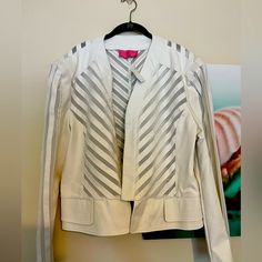 Nwt, White Akira Military Style Faux Leather Jacket. Size 2x. Small Shoulder Pads, Eye Hook Style Invisible Closures On Front. Would Be Great Paired With Denim Or A Summer Dress. White Leather Jacket For Spring Workwear, Spring White Leather Jacket For Work, Faux Leather Jackets, Military Fashion, High Heel Boots, Shoulder Pads, Jackets & Coats, Jackets For Women, Faux Leather