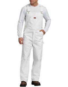 Painters Bib Overalls for Mens White | Dickies Painters Overalls, Mens Coveralls, Coveralls Mens, Work Overalls, White Overalls, Mens Overalls, Bib Overalls, Lifestyle Clothing