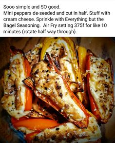 an image of grilled vegetables with cheese and seasoning