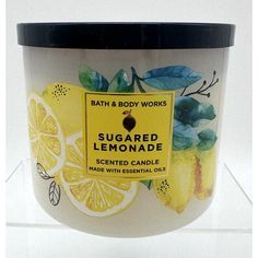 bath and body works sugared lemonade scented candle