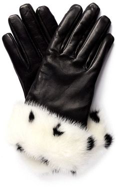 Luxury Gloves, Fur Gloves, Cotton Gloves, Fur Accessories, Black Leather Gloves, Valentino Black