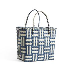 Maxim Bag from HAY - NordicNest.com Color Pad, Hay Design, Plastic Baskets, Striped Bags, Colorful Bags, Woven Bag, Green Bag, Blue Bags, Stylish Accessories