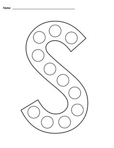 FREE Letter S Do-A-Dot Printables - Uppercase & Lowercase! Preschool Letter S, Letter S Crafts, Letter S Activities, Letter S Worksheets, Alphabet Letter Crafts, Dot Letters, Dot Worksheets, Do A Dot, Alphabet Crafts