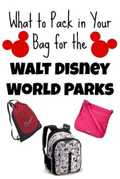 what to pack in your bag for the walt world parks