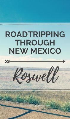 the roadtripping through new mexico with text overlay