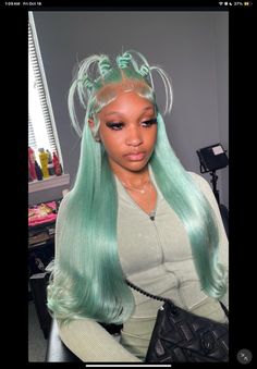 Cute Hair Colors, Green Wig, Hot Hair Styles