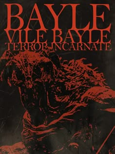 the poster for rayle vile baye's horror movie, demon incaranate