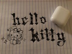 Hello kitty ~ chicano letter style ~ kitty cat ~ Mexicana ~ Lindo Dibujo ~ Latina ~ Graffiti ~ Graffiti Ideas Aesthetic, Cool Simple Drawings Doodles, Y2k Drawing Ideas Hello Kitty, Chicano Drawings Hello Kitty, Drawing Ideas Graffiti Art, Hello Kitty Doodle Art, Hello Kitty Sketch Draw, Chula Drawing, Things To Graffiti