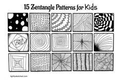 Zentangle For Kids, Mindfulness Activities For Kids, Easy Zentangle, Patterns For Kids, Heart Craft, Easy Drawings For Beginners, Doodle Books