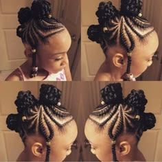 Cornrow Styles For Girls, Braid Styles For Girls, Easy Hairstyles For Medium Hair, Girls Hairstyles Braids, Black Kids Hairstyles