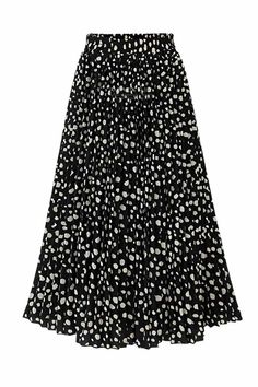 The skirt is wonderfully lightweight, and gracefully flowing with every step you take. Fabric name: Chiffon Cotton, Polyester Fiber Flowy Long Skirt Elastic Waistband Polka Dot Colors: White/Grey, Black. Size: One Size Pleated Gender: Female Age: Adult Brand Name: NoEnName_Null Product ID: CJNSXZQZ01431 CM-Inch Converter Disclaimer: As you know, different computers display colors differently, the color of the actual item may vary slightly from the following images. Non-stretch Chiffon Lined Skirt, Non-stretch Black Pleated Skirt For Summer, Elegant Polka Dot Summer Skirt, Summer Polka Dot Skirt With Elastic Waistband, Elegant Polka Dot Skirt For Spring, Elegant Polka Dot Skirt For Summer, Spring Skirt With Polka Dot Pattern And Elastic Waistband, Spring Chiffon Tiered Pleated Skirt, Polka Dot Tiered Skirt For Spring