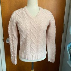 Nwot Cable Knit Sweater In A Lovely Light Pink. Not Oversized Or Bulky. Can Be Dressed Up Or Casual. 100 0/0 Lambs Wool Banana Republic Factory, Cable Knit Sweater, Colorful Sweaters, Cable Knit, Knit Sweater, Banana Republic, Knitted Sweaters, Light Pink, Sweaters For Women