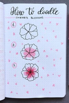 Bullet Journal Flower Doodles, Ideas For Your Journal, New Bullet Journal, Doodle Art For Beginners, Flower Doodle, Draw Ideas, Doodle Ideas, Bullet Journal Diy