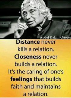 an old man talking on the phone with a quote above it that says distance never kills a