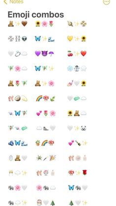 the emoji combos app is shown on an iphone screen, and it's all in different colors