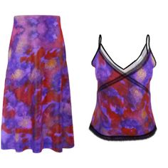 Step into style with our Purple & Orange Blooms A-line Midi Silk Skirt. With its abstract floral print, this skirt is the perfect addition to your wardrobe. Made from luxurious silky fabrics, it exudes elegance and comfort. Be prepared to turn heads and feel confident in this versatile skirt. Uniquely designed by an Artist, for those seeking something special and to show off their individuality and uniqueness. Available in two fabric choices, a fine glossy silk sensation poly satin fabric which Abstract Floral Print, Silk Skirt, Cami Tops, Abstract Floral, Satin Fabric, Artist Inspiration, Favorite Things Gift, Womens Skirt, Labour Day