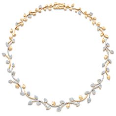 SWÃ¢â‚¬â„¢s extraordinary and unique diamond choker necklace features a continuous garland of pear and marquise shapes that graduate up in size in an graceful fashion. The vine-like design is accented by pear and marquise shapes which alternate in solid 18k gold or sparkling pave diamonds for a statement-making effect. Filled with radiance, this elegant necklace is 16Ã¢â‚¬Â length and features 3.77ct TDW (total diamond weight) and a beautiful and intricate hidden clasp. Diamond Choker Necklace, Diamond Choker, Sparkle Jewelry, Elegant Necklace, Unique Diamonds, Round Moissanite, Pear Diamond, Fine Jewelry Designers, Elegant Necklaces