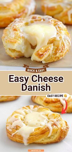 the cover of quick and easy easy cheese danish