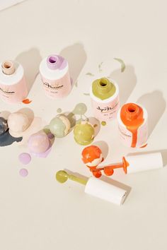 Paint Photoshoot, Bottle Shoot, Nail Business, Spring Pastels, Bottle Painting, Nail Paint, Photoshoot Ideas, Nail Polish