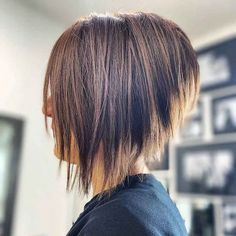 Have you been seeking the most outstanding high-stacked inverted bobs for a fresh look? We have 16 lovely pictures of high-stacked inverted bob on our page! A gorgeous look is this long stacked bob with choppy ends. Easily find any suitable hairstyles for your hair length, skin color, hair texture on our page. Find a style that fits your face shape and personality in our page. // Photo Credit: @iam.shorthair on Instagram Stacked Bob With Long Sides, Inverted Bob Haircuts With Layers, Haircuts Short In Back Long On Sides, Cute Stacked Bob Hairstyles, 2024 Haircuts Short, Shirt Stacked Bob, Reverse Stacked Bob Haircut, Stacked Angled Bob Hairstyles With Bangs, Two Tier Inverted Bob