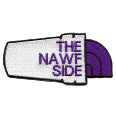 the nawe side logo on a white and purple patch with black lettering that reads,'the nawe side '