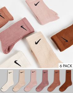 Underwear & Socks by Nike Training This item is excluded from promo Pack of six pairs Ribbed cuffs Nike logo print Forefoot cushioning Mid-cut Nike Air Max Jordan, Sacs Tote Bags, Air Max 90s, Adidas Originals Gazelle, Baskets Adidas, Nike Socks, Nike Training, Nike Football, Nike Basketball