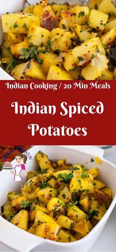 Spiced Potatoes, Indian Side Dishes, Indian Dinner, Easy Indian Recipes, Potato Recipes Side Dishes, India Food, Potato Side Dishes, Indian Food Recipes Vegetarian