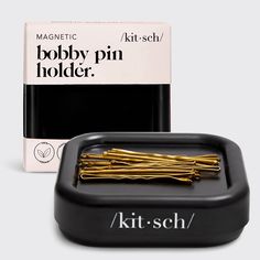 Organize your pro bobby pins with Kitsch's Magnetic Bobby Pin Holder. No more lost pins! With free shipping over $35, this elevated accessory is perfect for your vanity or countertop. Metal Hair Accessories, Something Just Like This, Roll Hairstyle, Gentle Cleanser