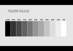 the color scheme for value scale is shown in black and white, with different colors