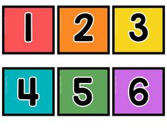 the numbers are arranged in different colors