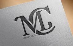 the logo for mark christ is shown on a white paper with black letters and a gray background