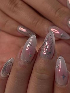 Purple Nail, Her Nails, Really Cute Nails, Soft Nails, Nail Art Hacks, Funky Nails, Pretty Acrylic Nails, Short Acrylic Nails